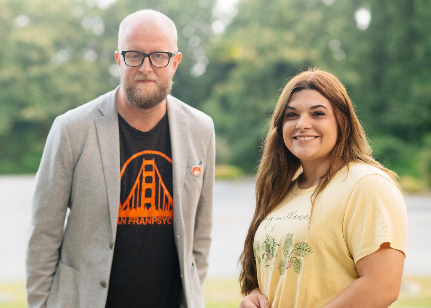 Mikkel Elbech and Ashley Milo, the author and illustrator of The Story of Izzy the Busy Bee