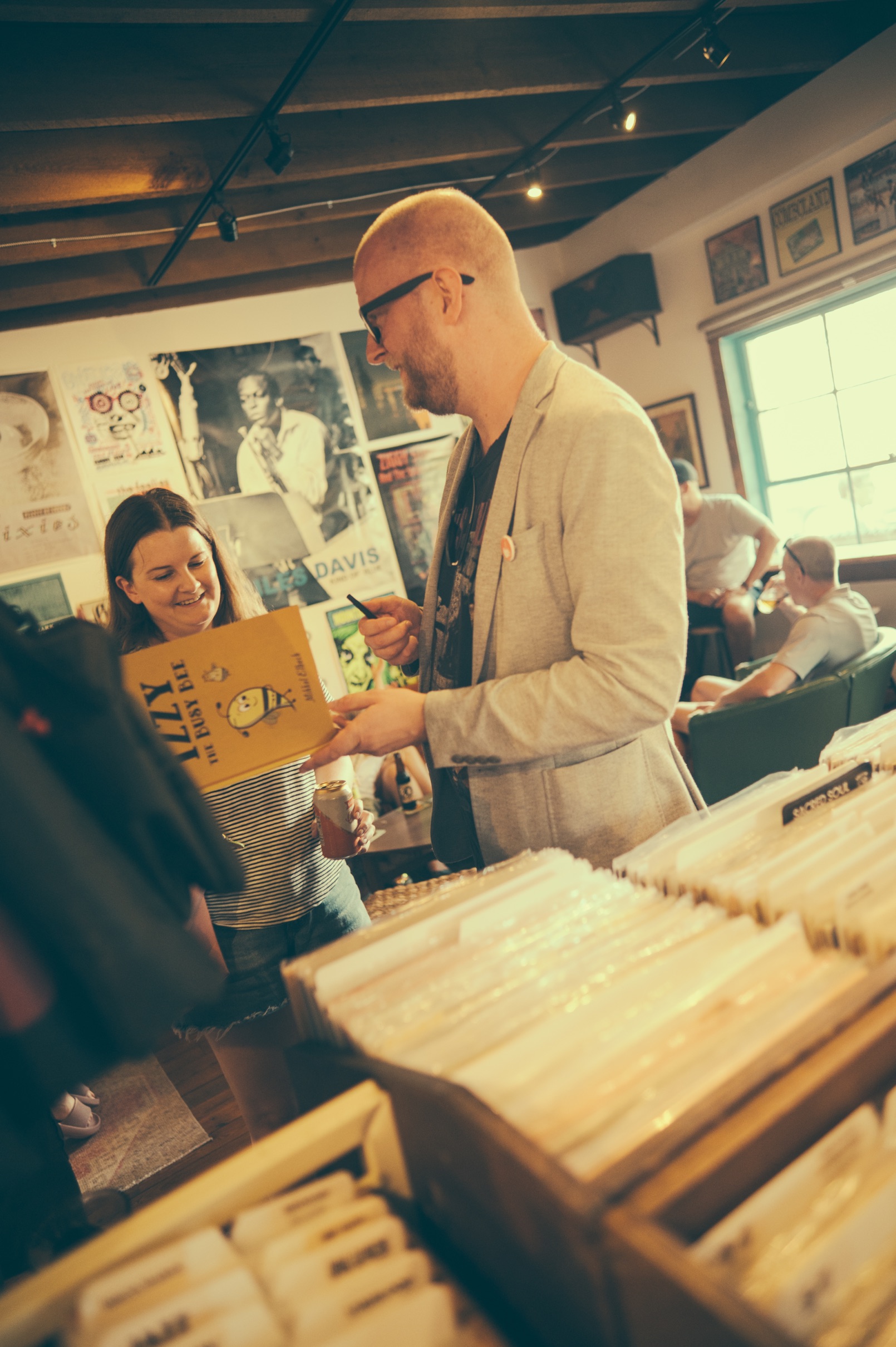 Release party photo — Book signing